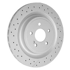 Hella Pagid 330mm Rear Drilled Disc Brake Rotor For Mercedes C117 X156 R172