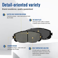 Front Disc Brake Rotors Ceramic Pads Kit for 2017 2018 2019-2023 Subaru Impreza