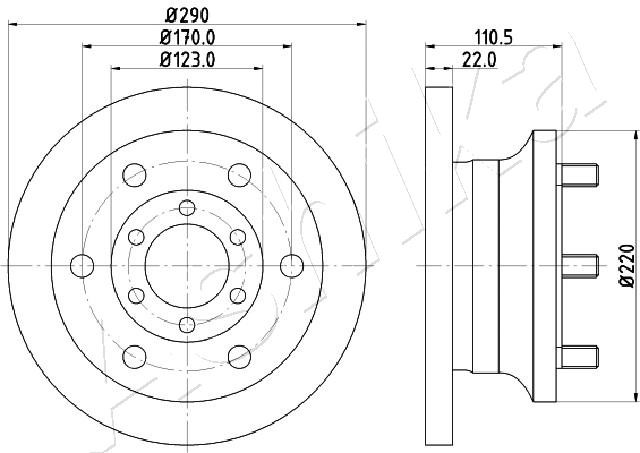 Ashika 60-00-0256 Brake Disc