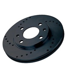 Black Diamond Drilled Solid Rear Discs for Lexus IS200D 2.2 TD 2010 on