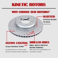 302mm Front Drilled Rotors Ceramic Brake Pads Kit for 2007-2017 Jeep Wrangler JK
