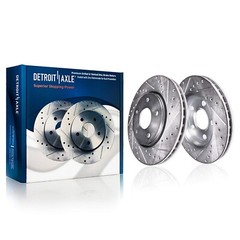 320mm Front Drilled Brake Rotors Ceramic Brake Pads for 2007-2014 Ford Edge MKX