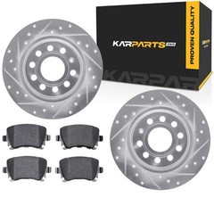 For Volkswagen Eos 2007-2009 Rotor Set | Silver | Drilled And Slotted Rotor
