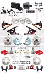 1964-72 A Body Disc Brake Conversion 2″ Drop RED Wilwood Package & A- Arms