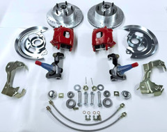 1964-1972 Chevelle, GTO, ElCamino, Camaro 67-69, Disc Brake Kit RED Calipers