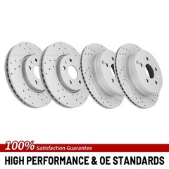 Front & Rear Drilled Brake Rotors For 2010-2017 GMC Terrain Chevrolet Equinox
