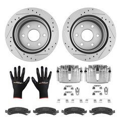 Rear Brake Rotors+Calipers w/Pads Set for Cadillac Escalade 2002 18B4764 18B4765