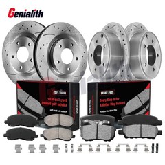 Front & Rear Disc Rotors + Brake Pads for Dodge Avenger Caliber Jeep Compass