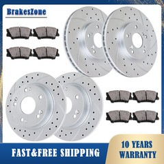 Front Rear Brake Rotors Pads Kit Fit for Honda Accord 2003 2004 2005 2006 2007