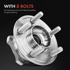 8x Rear Drilled Rotor & Brake Pad + Wheel Hub Bearing for Dodge Charger Chrysler