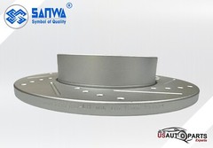 REAR LH BRAKE ROTOR SOLID &GEOMET COATED D&S 260mm FOR VOLKSWAGEN GOLF 2005-2013