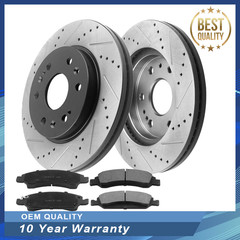 For Chevy Silverado Sierra 1500 Tahoe Yukon Brake Rotors with Pads Front 6 Lugs