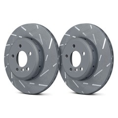 For BMW 528i 10-16 EBC USR Series Slotted Riveted 2-Piece Front Brake Rotors