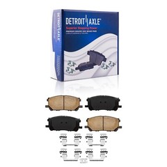 Front Steering Knuckles Hub Drilled Rotors Brake Pads for Highlander RX330 RX350