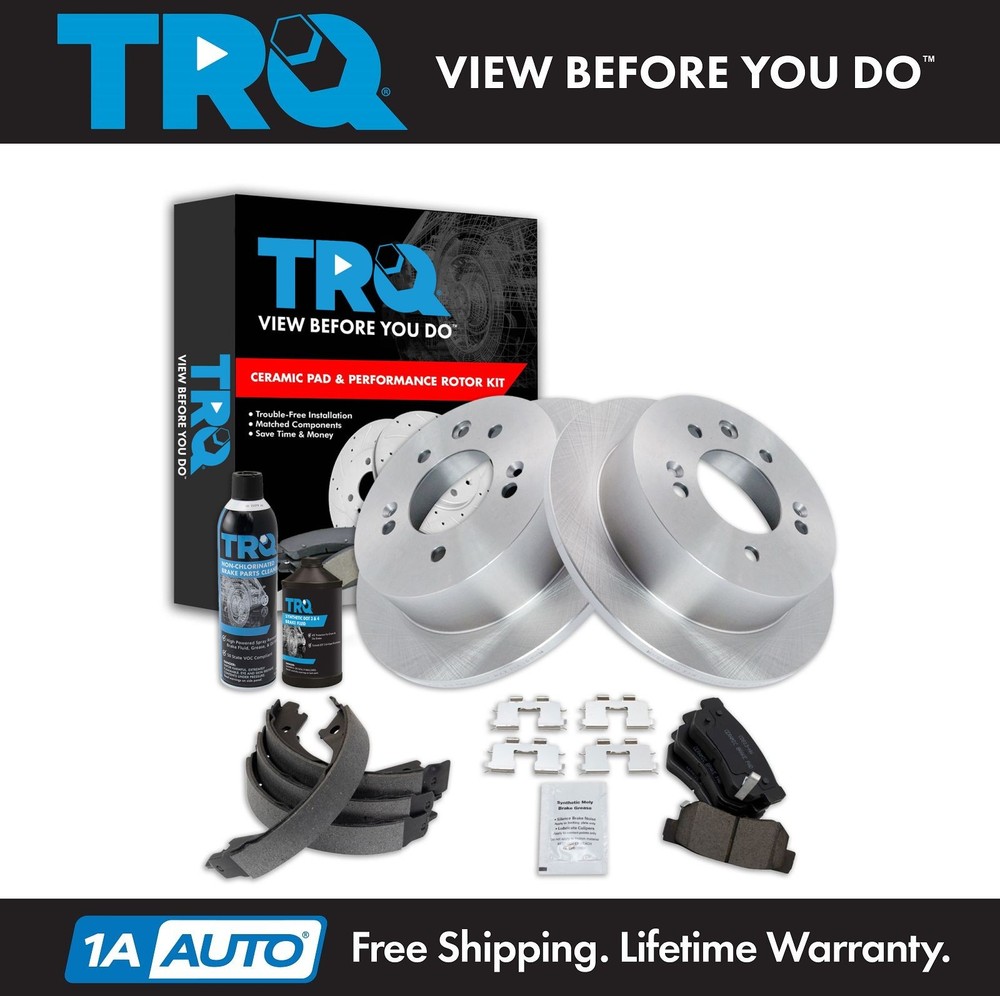 TRQ Rear Brake Pad & Rotor Kit Fits 2007-2010 Hyundai