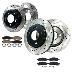 Front Rear Drilled Rotors Brake Pads Kit for Saturn Outlook GMC Acadia 2007 2008