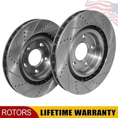 325mm Front Drilled Brake Rotors for Cadillac XLR 2005-2007 Chevy Corvette Pair