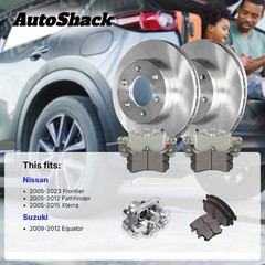 Front Brake Rotors Ceramic Pads Calipers for 2005-2024 Nissan Frontier