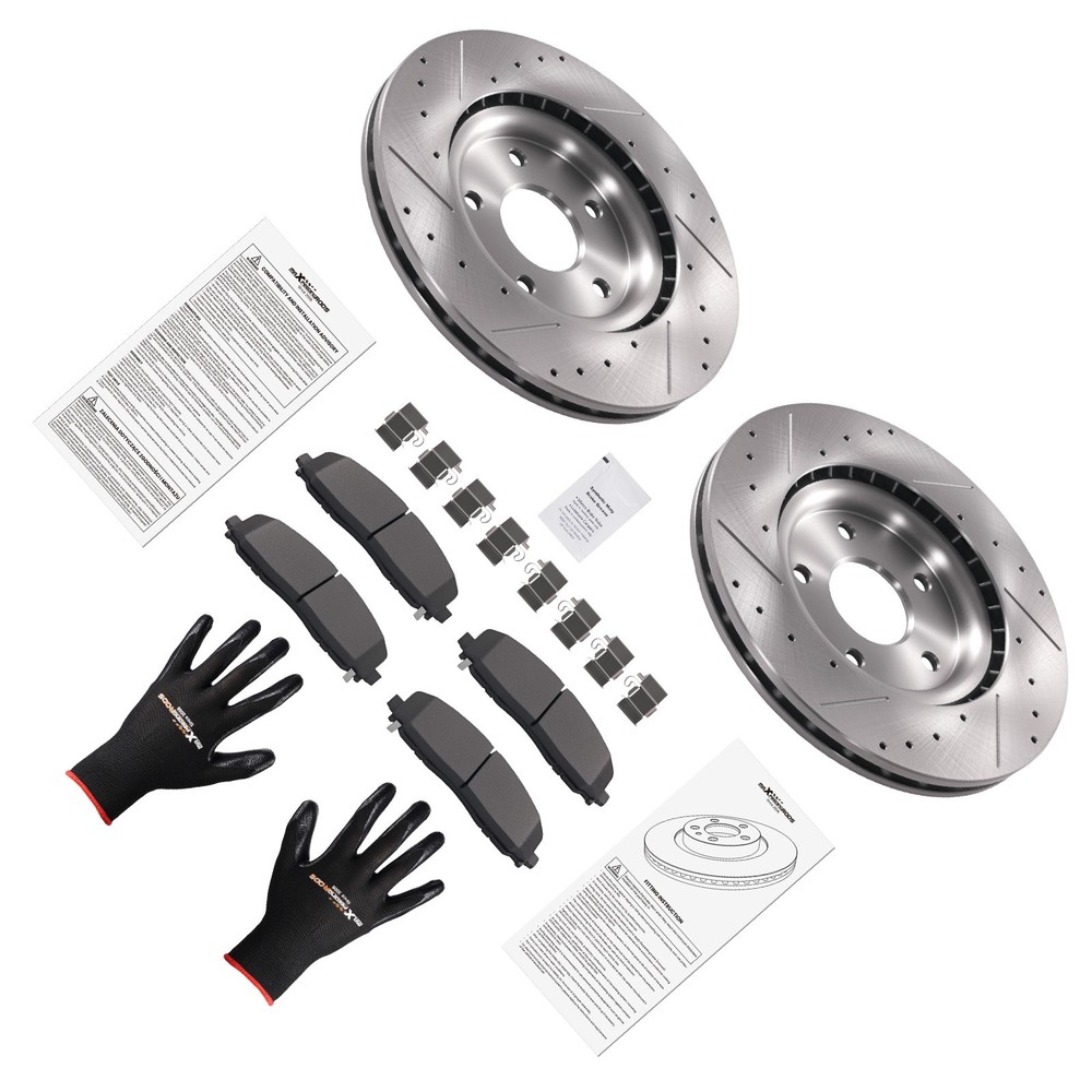 Front Brake Rotors & Pads Kit for Chrysler Voyager 2020-2021 Ram C/V 2012-2015