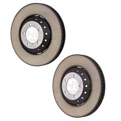 SHW Performance Pair Set 2 Front 390mm Disc Brake Rotors for Cayenne 19″ Wheels
