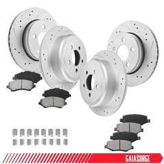 Front & Rear Disc Rotors + Brake Pads for 2008 – 2011 Dodge Nitro Jeep Liberty