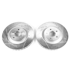 Power Stop Fits 12-20 Jeep Grand Cherokee Front Drilled & Slotted Rotor – Pair