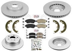 GEO Coated Disc Brake Rotors & Ceramic Pads Fits Toyota Camry 92-99 2.2L 4W Disc