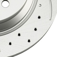 Fits Mercedes-Benz GLK350 E350 Rear Drilled & Slotted Zinc Plated Brake Rotors