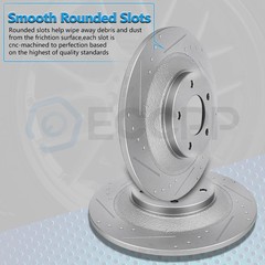 Rear Brake Rotors for 2008 2009 2010 2011 2012 Toyota Avalon Camry Lexus ES350