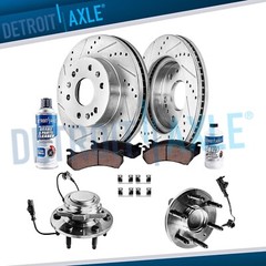 330mm 2WD Front Drilled Brake Rotors Pad Kit for Chevy Silverado GMC Sierra 1500