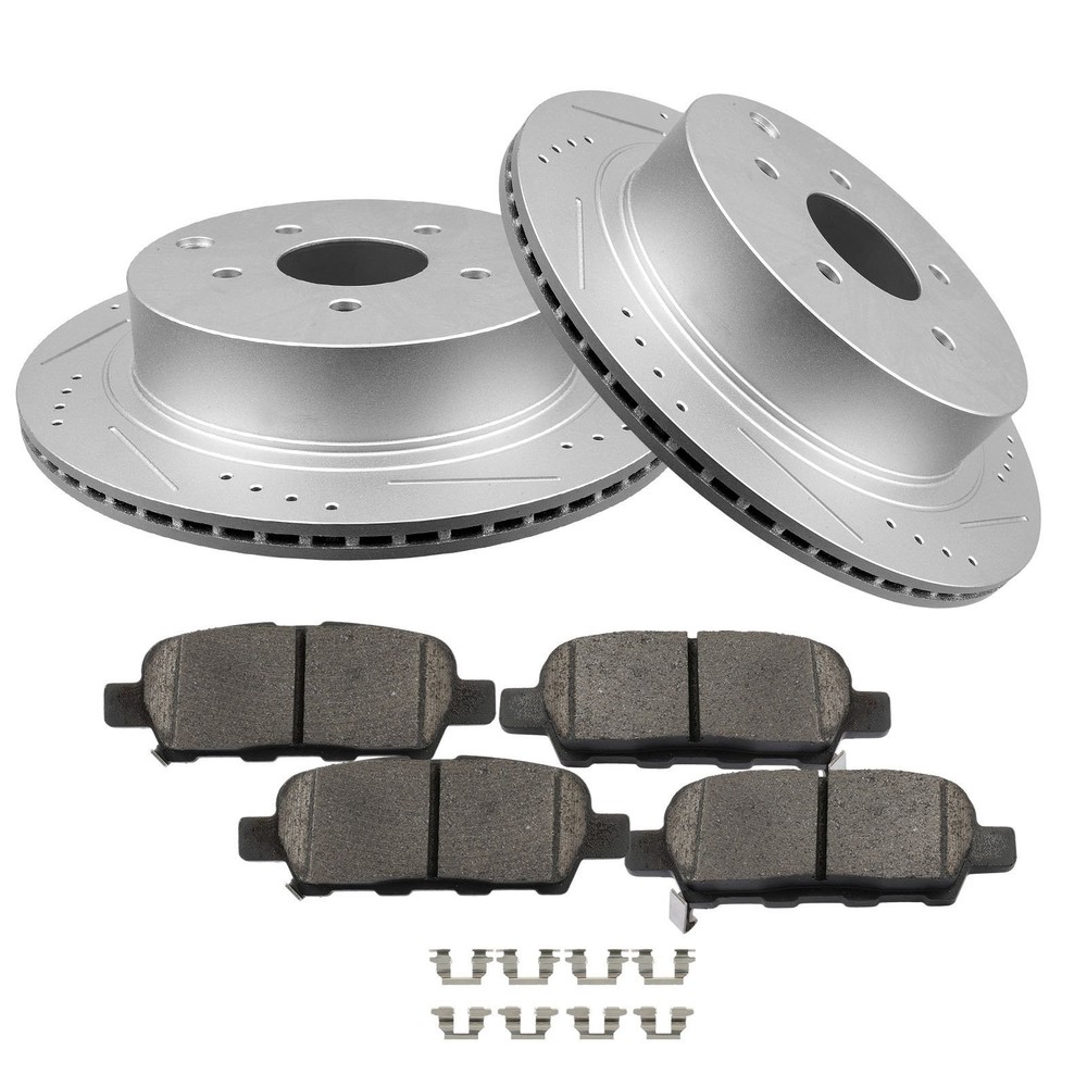 Rear Brake Rotors And Pads For Nissan Murano Pathfinder Quest INFINITI FX35