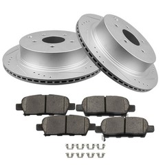 Rear Brake Rotors And Pads For Nissan Murano Pathfinder Quest INFINITI FX35