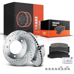 Drilled Rotors &Ceramic Brake Pads for Ford F-250 F-350 F-450 Super Duty Front