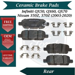 New OE Rear Ceramic Brake Pads Kit For 2003-2020 Infiniti Nissan 9 Yr Warranty