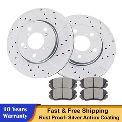 Rear Brake Discs Rotors Ceramic Pads Brakes for 2005 2006 – 2010 Honda Odyssey