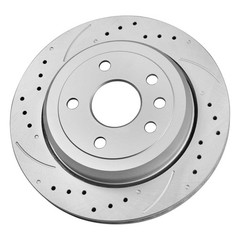 For Dodge Durango Jeep Grand Cherokee Front & Rear Drilled Rotors Brake Pads