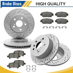 Front & Rear DISC Brake Rotors Ceramic Pads Kit for Toyota Camry Avalon Solara