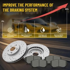 For 2011-16 Kia Forte/Forte5 Hyundai Elantra Veloster Front Rear Brake Rotor Pad