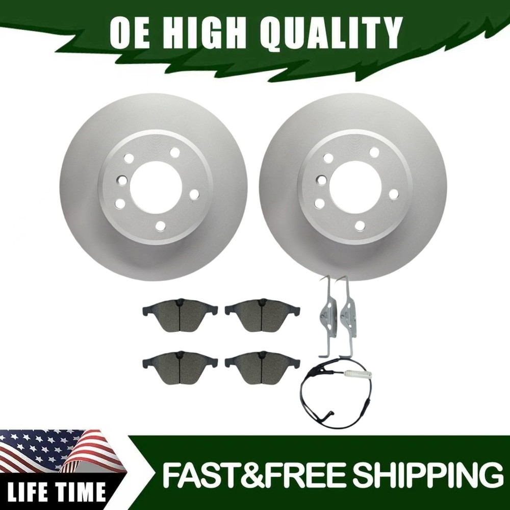 324mmFront Disc Brake Rotors Ceramic Brake Pads Fit BMW 530i 2004 2005 2006 2007