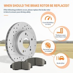 Rear 12.6 inch (320mm) Solid Disc Brake Rotors Set for 2020 – 2025 Ford Explorer