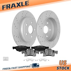 Solid Rear Rotors Ceramic Brake Pads For Durango Grand Cherokee 2011 2012 – 2020