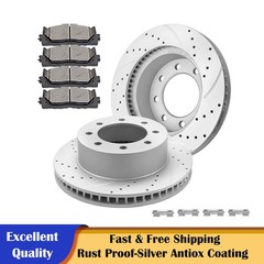 353mm Front Drilled Rotors Brakes Pads for 2006 – 2008 Dodge RAM 1500 2500 3500