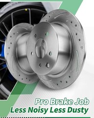 Front Disc Brake Rotors + Ceramic Brake Pads Kits for Jeep Liberty Dodge Nitro