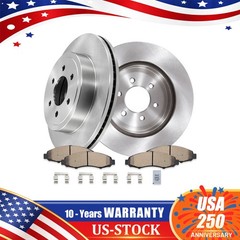 4PC Brake Kits Front Disc Rotors & Ceramic Brake Pads for 2003 2004 Dodge Dakota