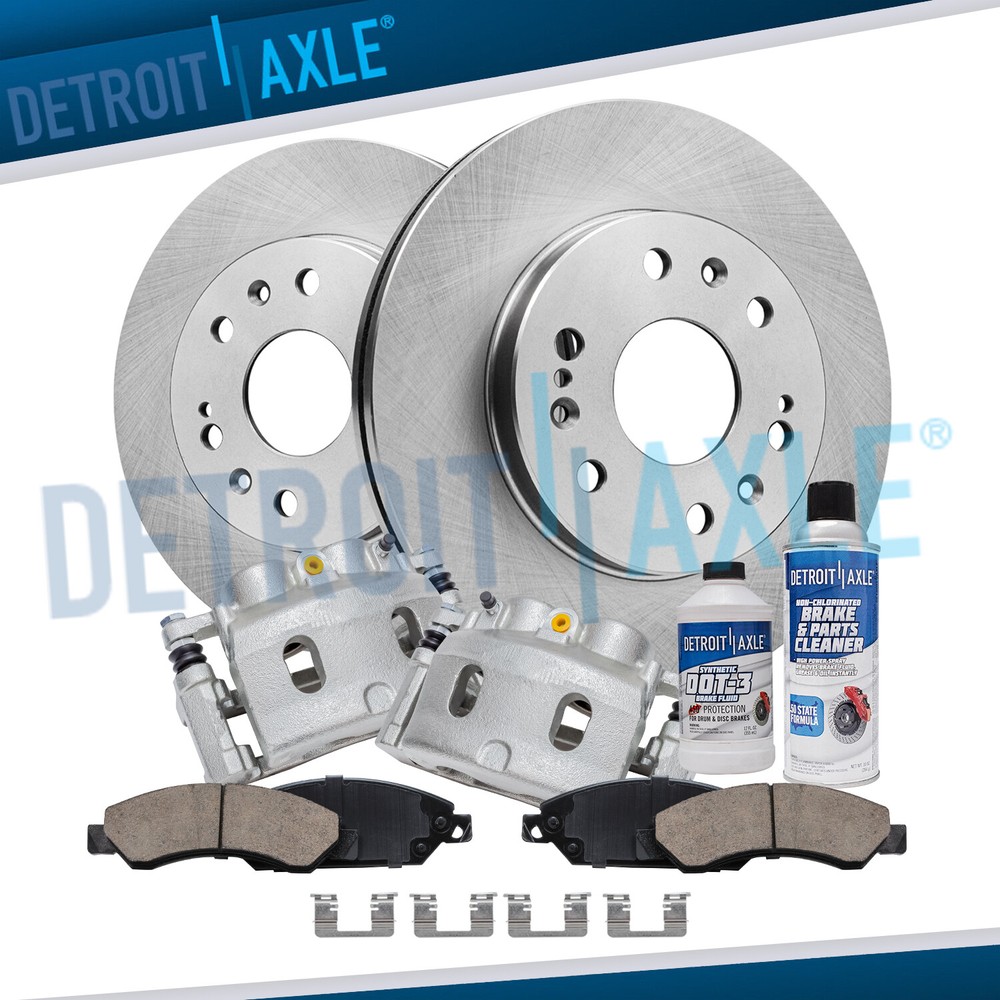 Front Disc Rotors Brake Calipers & Brake Pads for Chevy Yukon Tahoe Escalade