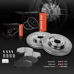 Front Disc Brake Rotors & Ceramic Brake Pads for Ford Edge 2007-2014 Lincoln MKX