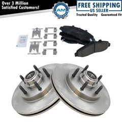 Brake Rotor & Posi Ceramic Pad w/ Hardware Front Kit for Ford F150 Lincoln