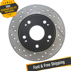 StopTech 127.40055R Drilled & Slotted Rear Brake Rotor for 03-07 Honda Accord