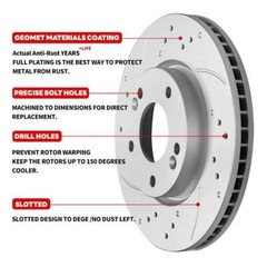 Front Drilled Brake Rotors + Brake Pads for 2008 – 2011 Dodge Nitro Jeep Liberty