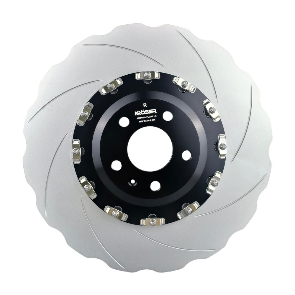 Two-Piece Front Floating Slotted Brake Rotors For AUDI A7Quattro(14-18) S7 RS7